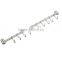 Dual function stainless Kitchen Rail with 10 Movable Hooks Hangers