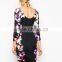 Wholesale Clothing Fashion Printed Maternity Bodycon Dress