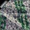 nylon cotton with thermo-fuse fabric new arrival Ladies dress green white curtain lace 7070
