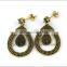 Brazil hot sale micro pave nano black brass earrings without plating                        
                                                Quality Choice