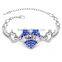Family Jewelry Mom Sister Daughter Bracelet NANA Heart Shape Beads Crystal Rhinestone For Women Gifts