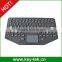 Black rubber backlit keyboards with touch pad