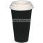 Double Wall Ceramic Tumbler With Lid(11 Oz., Black)
