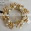 New design gold glitter handemade candle ring with polyfoam berries table decorations