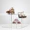 3 Tiers Elegant Handmade Clear Acrylic Shoe Display Stand,acrylic Shoe Shelves Shenzhen Factory