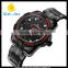 WJ-5558B Naviforce black stainless steel Japan movement with calendar quartz men waterproof watch
