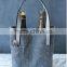 High quality waxed canvas wine tote with nylon webbing