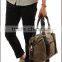 custom vintage big capacity canvas men's tote bag