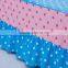 Microfiber Twin Full Queen Size 45" Drop Blue Dots Bed Skirting