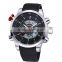 2015 sports weide watches leather WH3401japan movt quartz watch stainless steel wrist watch