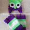 owl animal hat blue color baby leg warmers