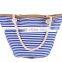 Wholesale stripe canvas beach tote bag