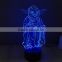 3D Optical Night Light Yoda Master 7 RGB Light Colors 10 LEDs AA Battery or DC 5V Mixed Lot