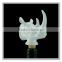 custom silver/white plated animal head rhino head bottle wine stopper with wooden cork made in china                        
                                                Quality Choice