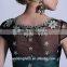 High Quality new arrival dark green embroidered long dress