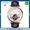 FS FLOWER - Classical Men Watch Rose Gold Case Mechanism Watch Movement Leather Band