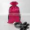 orange high quality drawstring satin bags wholesale