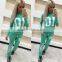 autumn two letters long sleeved sweater color two piece suit female 9907