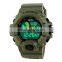 SKMEI dual time silicone digital analog watch men's sport s shock resist watch waterproofed