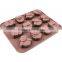 12 Owls Shaped Silicone chocolate Mold for Baking