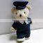 Custom-made Kids Educational or Promotional Gift Uniform Clothes Mini Plush Teddy Bear Toy