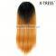 7pcs with lace closure 220g modacrylic fibre shed free ombre color heat resistant fire retardant could be iron 6b synthetic weft