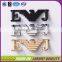 Nick-free finish plating embossed gold sewing metal label