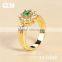 Jingli jewelry Green Stone Gold Plated Ring (YJ-348)