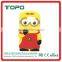 Cute Despicable Me Minion Animal 3D Cartoon yellow people model soft silicon phone cover Shockproof case for Samsung s7 s7 edge