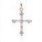 Women's Jewelry Accessories cross pendant necklace cubic zirconia yellow gold plated