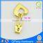 HS-158 Gold Brass Zipper Custom Metal Zipper Puller Gold Heart Shape Parts