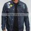 Extra Large Dark Wash Button Down custom Denim Jean Jacket(LOTJ301)