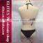Wholesale Black Bandeau Sexy Color Line Fashion Woman Latest Bathing Suit 2017