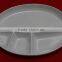 Malaysia Made Melamine 4 Compartments Oval Food Plate