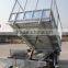fully hot deep galvanized 1 ton tipping trailer ,dump wagon, tandem axles with battary oil tank and wire mesh fence