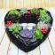 Handmade Wicker Basket Heart-shaped Retro Pastoral Desktop Simulation Flower Planting Pot Plants Meat Storage Basket