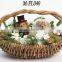 gift willow basket with handle cheap wicker basket