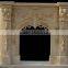 European Palace Style Large Marble Fireplace Mantel