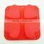 11193 Top Quality Silicone Flexible 4 Cavity Heart Shaped Soap Molds
