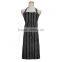 Black Adult Apron Kitchen Restaurant Bar Chef Cook Waiter Polyester Stripe Bib Cook Cleaning Avental Delantal Tools