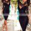 Fashion Women Party Evening Cocktail Lace Floral Black Long Sleeve Dress