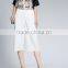 The new fashion womens contracted 7 minutes of pants loose thin white wide-legged cropped trousers for ladies
