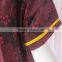 Wine Red Floral Jacquard Pyjamas V-Neck Pyjamas For Sauna Steam Clothes Set Women