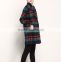 new design checked plaid tweed elegant fancy korea fashion 2015 unique women winter coats