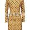2015 New Arrival Round Neck Dotted Long Sleeve Womens Birthday Dress Wholesale