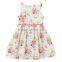 Floral Print Sleeveless Cotton Princess Wedding Little Girls Dress Party Flower Children Beach Kid Summer Dress Girl 2017