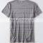 MGOO Top Quality O Neck Grey Stripe Stretch Cotton T Shirt Mens Slim Fit Fashion T Shirt