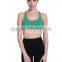 double fabric breathable body building tight sport bra with pad