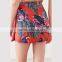 New design summer 2017 fashion floral mini wrap skirt