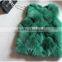 Western Women Winter Multi Color Fake Fox Fur Vest
